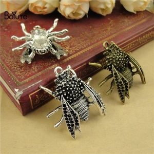 Pendant Necklaces BoYuTe (20 Pieces/Lot) Factory Wholesale Diy Hand Made Jewelry Accessories Metal Alloy Vintage Insect Charms