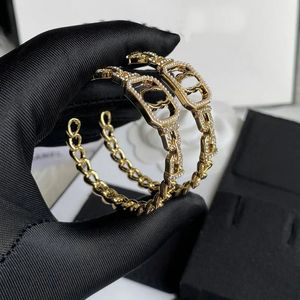 Big Gold Hoop Kolczyki 925 Srebrna igła Luksusowe kolczyki projektantka dla kobiety Walentynki Wedding Bride Prezentacja Biżuteria