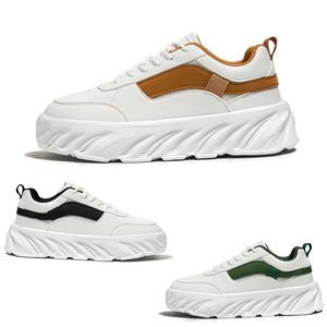 Scarpe casual da uomo Comfort Stringate Punta tonda piatta resistente all'usura Nero Giallo Verde Scarpe da ginnastica da uomo per il tempo libero Taglia 40-45