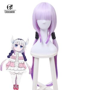 ROLECOS Kobayashi san Chi no Maid Dragon Cosplay Kanna Kamui Cosplay 80 cm 31 5 pollici sfumatura viola Accessori per capelli228p