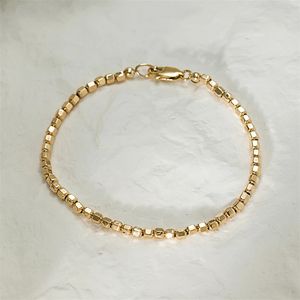 14k guldfyllda pärlarmband handgjorda tarniska resistenta smycken Boho -armband ankletter för kvinnor brudtärna gåva guldarmband240115