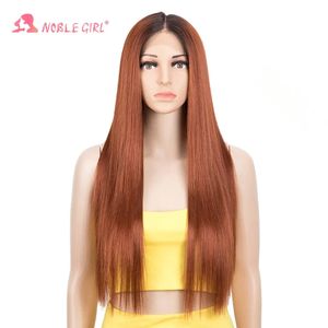 Synthetic Lace Front Wig 28Inch Long Straight Lace Wig Red Wig Women's Wig For Black Women Straight Lace Front Wigs240115