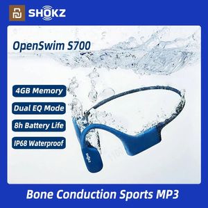 Cuffie Originele AS700 Shokz Beengeleiding MP3 Muziekspeler Waterdichte Zwemmen Draadloze Koptelefoon Sport Run Aftershokz Openswim 4Gb R