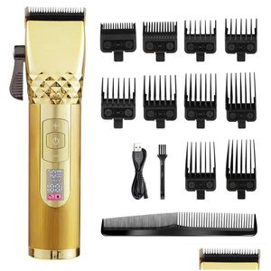 Tagliacapelli professionale Set tagliacapelli elettrico ricaricabile T9 Taglio Hine Regolabarba Rasoio Cordless Barber Shop 220712 Drop Dhpta