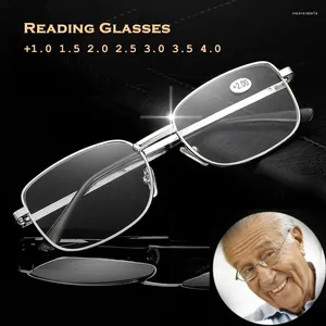 Güneş gözlükleri erkekler okuma Gözlük Metal Çerçeve Ultralight Net Retro Yewear Taşınabilir Hediye Ebeveynler için Presbyopic Gözlükler