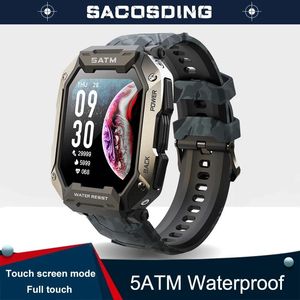 Watches 2022 New Swim Sport Smart Watch Men Heart Rise Blood Pressure Smartwatch 5Atm Waterproof Fitness Watch Bluetooth för Android iOS