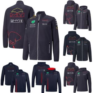 F1 2022-2023 Sezonowa kurtka z kapturem Formuła 1 Drużyna Drużyna Hoodie Racing Fani Zip Up Hoodie Hoode Bluza Męskie kurtki sportowe