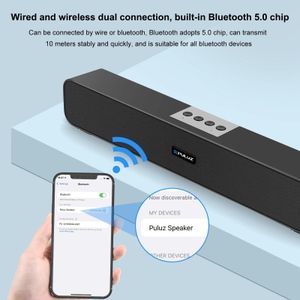 Altoparlanti PULUZ 10W Soundbar Wired Wireless Bluetooth Home Surround Speaker TV Sound Bar Altoparlante per laptop Gaming Smartphone BT5.0