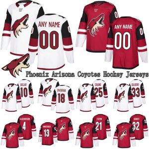 Özel Erkek Kadınlar Gençlik Phoenix Arizona Coyotes Jersey 23 Oliver Ekman-Larsson 81 Phil Kessel 16 Max Domi Özel Herhangi Bir İsim Herhangi Bir Sayısı Hokey Formaları