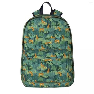 Rucksack mit Dschungel-Tigermuster, 16 Büchertaschen, Kinderschultaschen, Cartoon-Reiserucksack, Umhängetasche, große Kapazität