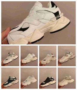 Designer 9060 barnskor låga pojkar flickor sport pojkar flickor baby sneakers småbarn tennis ungdomsskola basket grädde svart grå vit för barn storlek 26-35