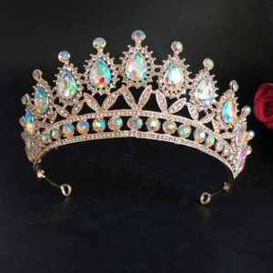 Headpieces Bridal Tiara Headpieces 2022 Barock Pageant Hairband Crystals Crown Headwear Quinceanera Quince Lady Frisyr Bröllop Drottning Hår