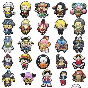 Cartoon Accessories Charms One Piece Yellow Baby Wholesale Childhood Memories Funny Gift Shoe Pvc Decoration Buckle Soft Rubber Clog D Otk76