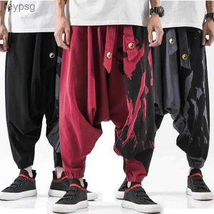 Men's Pants cotton linen sports pants men's crossover Harajuku style harem ADT casual street wear M-5XL plus size 2020 new model YQ240115