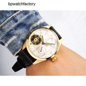 Iwcity Watch Pahalı Erkek Menwatch Mark On sekiz Saatler Yüksek Kaliteli Oto Mekanik Uhren Süper Aydınlık Tarih Watchmen Deri Kayış Montre Pilot Luxe Q2LF