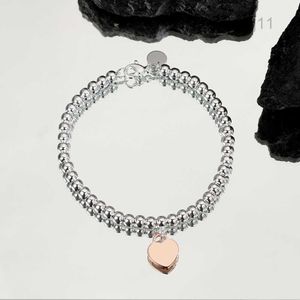 Charm-Armbänder, 4 mm Perlen, Liebes-Herz-Charm-Armbänder für Frauen und Mädchen, hübsche süße S925-Silberperlen, Bling-Diamant-Designer-Luxus-Armreif-Armbänder, Juwel CRTO