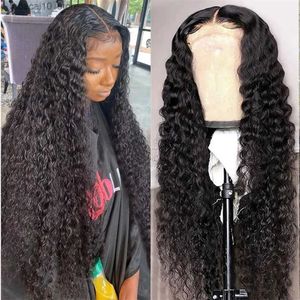 Synthetic Wigs Glue-free wigs real hair ladies' small curly wigs lace wigs headgear. Q240115