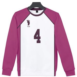 Japan anime haikyuu cosplay costume shiratorizawa akademi ushijima wakatoshi tendo satori överdimensionerade mens hoodies och tröjor225f