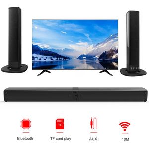 Hoparlörler Soundbar Kablosuz Bluetooth Hoparlör Ev Çok Fonksiyonlu Katlanır Bluetooth Stereo Yankı Duvarı PC TV için