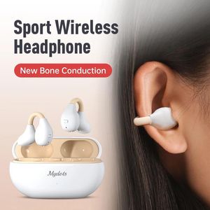 Hörlurar MyDots Bone Conducting Earphones Bluetooth 5.3 Ear Clip on Ear Earring Wireless Headphone Sports Headsets Ear Hook Call With Mic