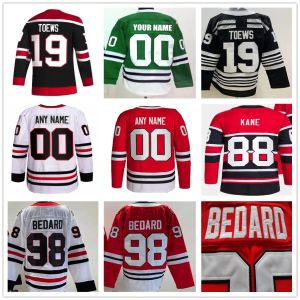 Benutzerdefinierte Herren Damen Jugend Hockey Jersey Connor Bedard Patrick Kane Jonathan Toews Seth Jones Chris Chelios Petr Mrazek Tyler Johnson Clark Griswold