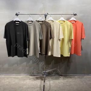 nuovo arrivo affollamento piccola etichetta lettera stampata manica corta high street sciolto casual uomo e donna coppia T-shirt pantaloncini tendenza estate T-shirt corta 002