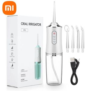 toothbrush Xiaomi Oral Irrigators Portable Dental Water Flosser Water Jet Floss Tooth Pick Mouth Washing Machine 3 Modes for Teeth White