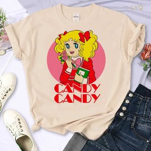 Candy T-shirts kvinnor streetwear sommar japanska tshirt kvinnliga y2k toppar tees manga hajuku kläder