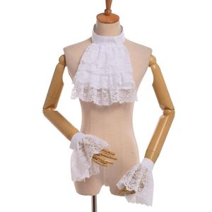 Braccialetti Jabot in pizzo bianco vintage nobile principessa Cosplay Polsini vittoriani con colletto staccabile con volant Polsini da polso di alta qualità Shipme288T veloce