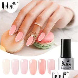 Nail Gel Belen Tvåstegs Färgbasbeläggning 7 ml Polska Två som använder Ways Soak Off UV Lack Art Långvarig Primer Drop Delivery Health Bea Otym3