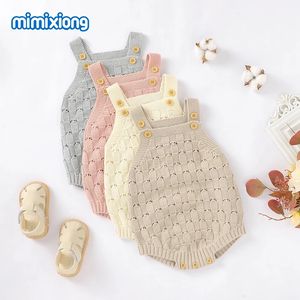 베이비 바디 수트 의류 패션 패션 솔리드 니트 출신의 Bebes Body Suits Tops for Infant Boys Girls 점프 슈트 의상 착용 240115