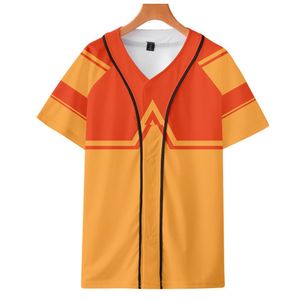 Avatar Son Airbender Beyzbol T-Shirt Erkek Kadın Harajuku Hip Hop Kısa Kol Beyzbol Jersey Sokak Giyim Cosplay Costume291Q