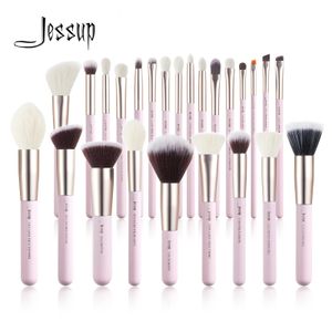 Jessup Makeup Brushes Set 15-25st Natural-Synthetic Foundation Powder Highlighter Eyeshadow Brush Pedzle do Makijazu T290 240115