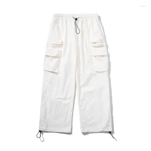 Pantaloni da uomo Uomo Giappone Coreano Streetwear Moda Allentato Casual Multi Tasca Cityboy Sport all'aria aperta Cargo Pantaloni larghi da donna Abbigliamento da uomo