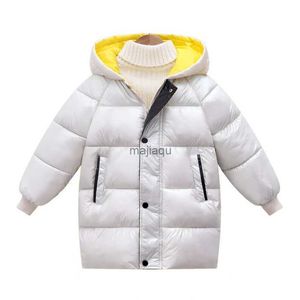 Kurtki Bluzy 2023 Zimowe dziewczyny Down Down Jesienne Mody Chłopcy Warm Down Jacket Kids Kaptute odzież wierzchnia Wysokiej jakości Dzieci Snowcoat Coatsl240115