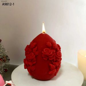 Craft Tools Easter Relief Egg Silicone Mold Gypsum form DIY Handmade Plaster Candle Ornaments Handicraft Mold Hand Gift Making Kitchen Tool YQ240115