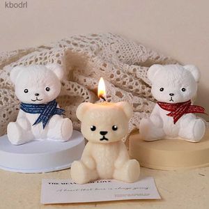 Zanaat Araçları Diy Hayvan Mum Silikon Kalıp 3D Teddy Bear Alçı Mum Yapımı El Yapımı Sabun Reçine Çikolata Pişirme Kalıpları Ev Dekoru YQ240115