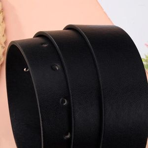 Belts Lady Belt Durable Unisex Faux Leather With Smooth Metal Buckle Wide Anti-break Adjustable For Women Men Pants Adult