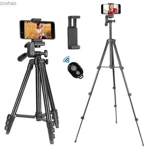 Tripodlar 103cm Hafif Kamera Mobil Tripod Kamera Taşınabilir SLR Bluetooth Uyumlu Masaüstü Kam Standı Monopod Smartphonel240115