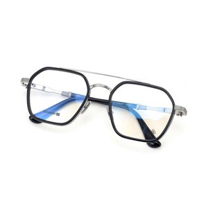 2024 Luxus-Designer-CH-Sonnenbrille für Damen, verchromt, Brillengestelle für Herren, neu, groß, reines Titan, modische Vollmyopie-Optik, Herz-Brillengestell, Brillen GZH3