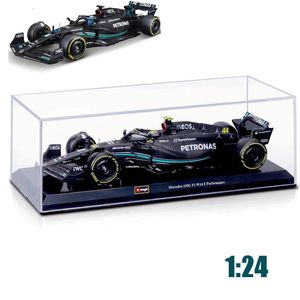 BBURAGO 1 24 W14 Mercedes-AMG Team Large Size Special Edition #44 Hamilton Eloy Car Model Formula Racing Diecast Toy 240115