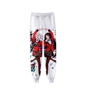 Japan Anime Kakegurui 3d Joggers Pants Mężczyźni kobiety swobodne spodnie Hip Hopowe spodnie dresowe Jabami Yumeko Cosplay Costumes 274W