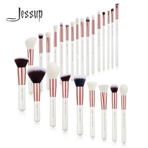 Jessup Pincéis de maquiagem profissional Set25pcs Pincel de maquiagem Fundação Pó Sombra Liner Highlighter Make Up Tools Kit T215 240115