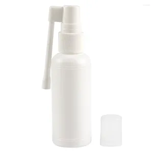Förvaringsflaskor 50 ml påfyllningsbar badrum bärbar reselotion pressad pump parfymatomizer med lång munstycke läcksäker tom sprayflaska