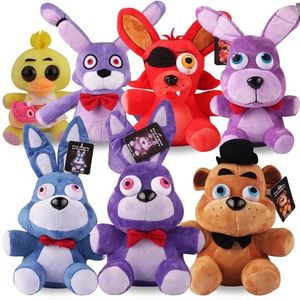 Freddy'nin FNAF Peluş Oyuncak 18cm Freddy Fazbear Bear Bonnie Chica Foxy Yumuşak Dolgulu Bebek Hediyeleri Çocuklar İçin