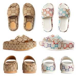 Sandalias de diseñador famoso para mujer, novedad de verano 2024, zapatos de plataforma, sandalias de suela gruesa bordadas con letras G de lujo para mujer