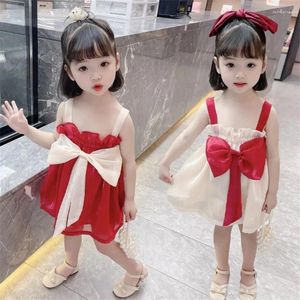 Girl Dresses Summer Dress Western-style Muyun Yarn 2024 Thin Section Children's Sling Mesh Princess Baby