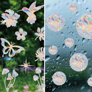 Autocollants muraux Autocollant de fenêtre coloré Suncatcher arc-en-ciel prisme papillon autocollant en verre statique PVC anti-collision Crash verre maison 22x30CMvaiduryd