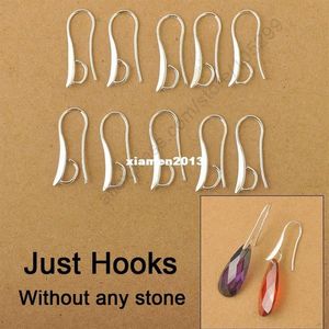 100X DIY Making 925 Sterling Silver Jewelry Findings Hook Earring Pinch Bail Ear Wires For Crystal Stones Beads243x