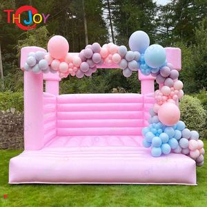 13x13ft outdoor Games Inflatable pink White Bounce House Jumper Wedding Castle for Party with Air Blower